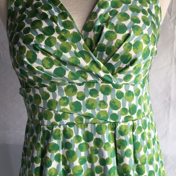 Boden green patterned cotton dress sz4L - Picture 4 of 8